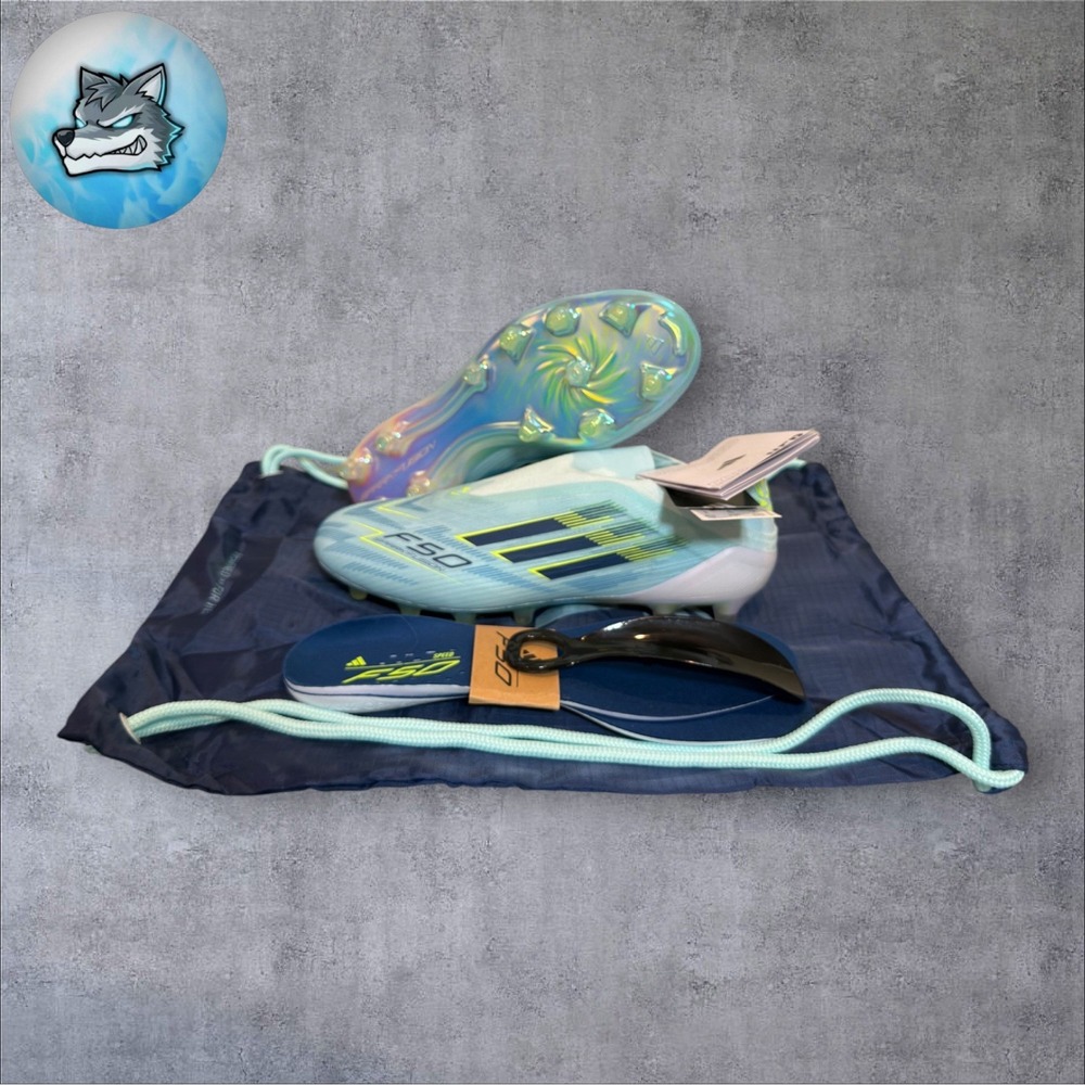adidas F50 Sparkfusion Elite Laceless FG/AG Cleats Blue Women's 6.5 JQ1480